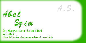 abel szim business card